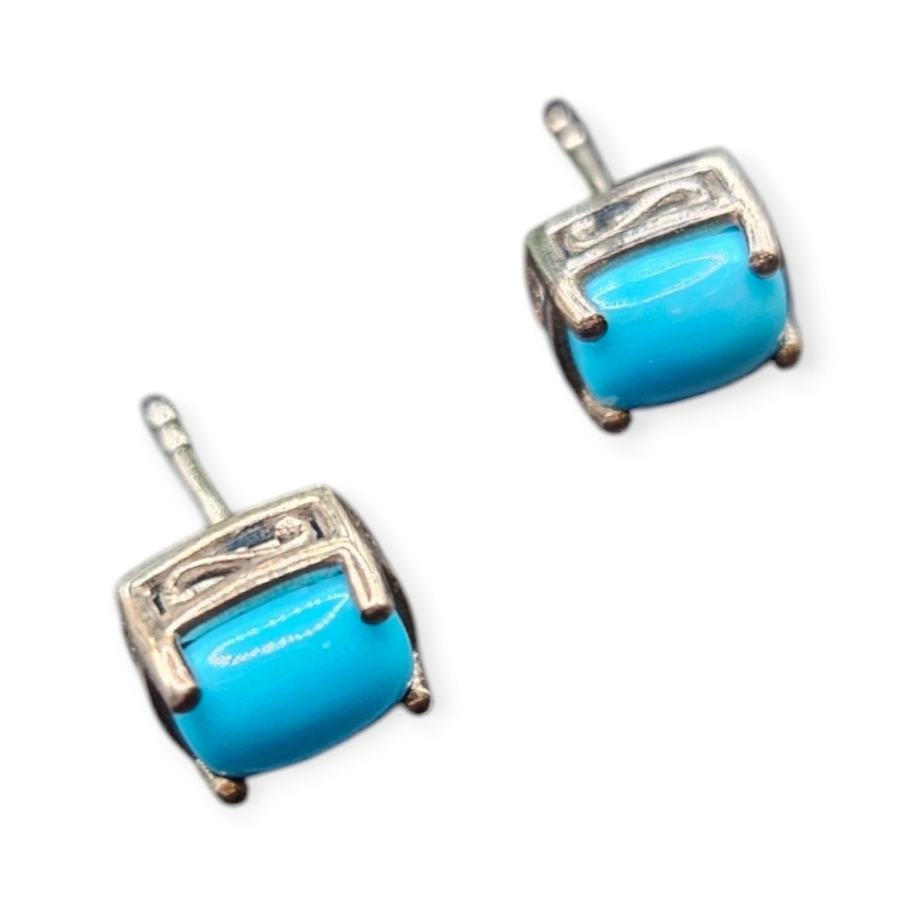 Turquoise Solitaire Earrings